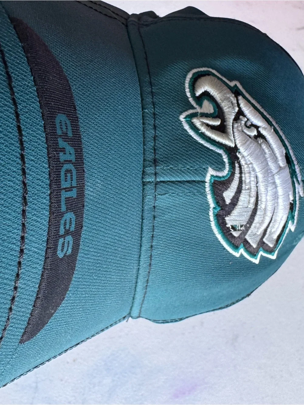 NFL Teal Youth Football Cap with Embroidered Eagles Logo